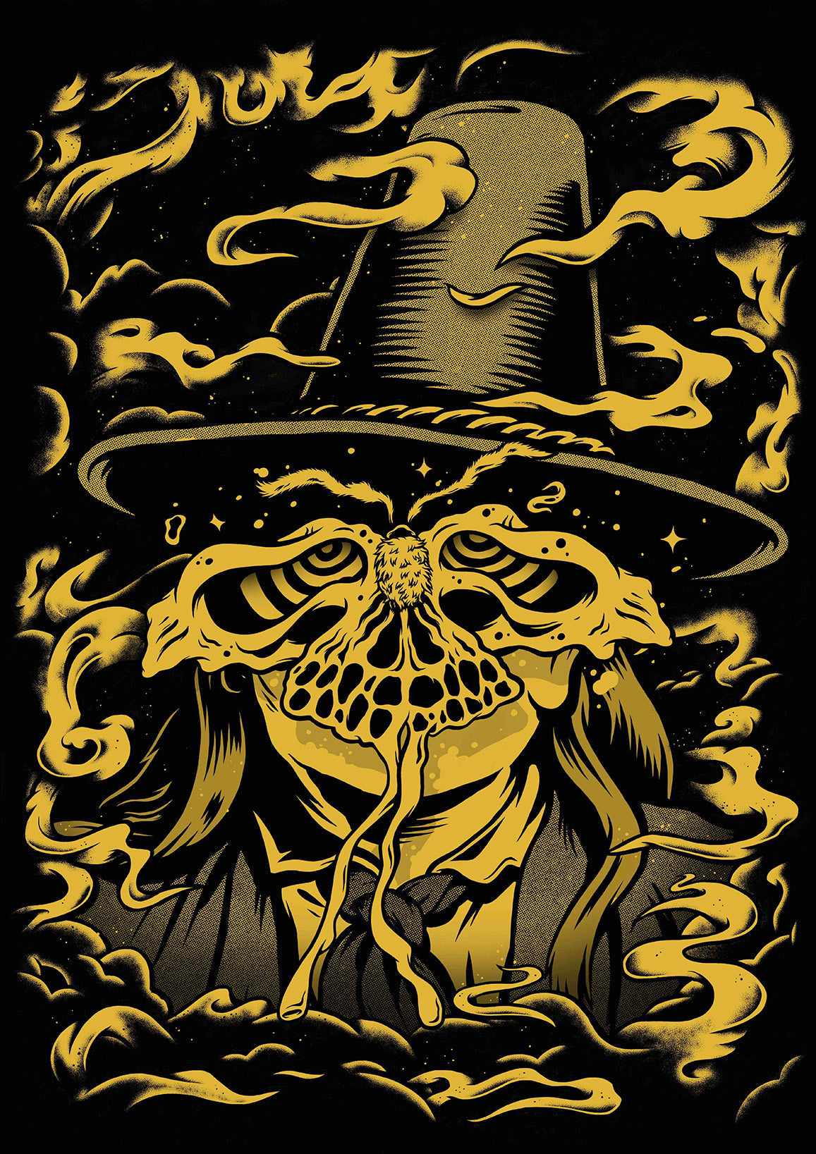 Ghost Dance - Gold Riso print